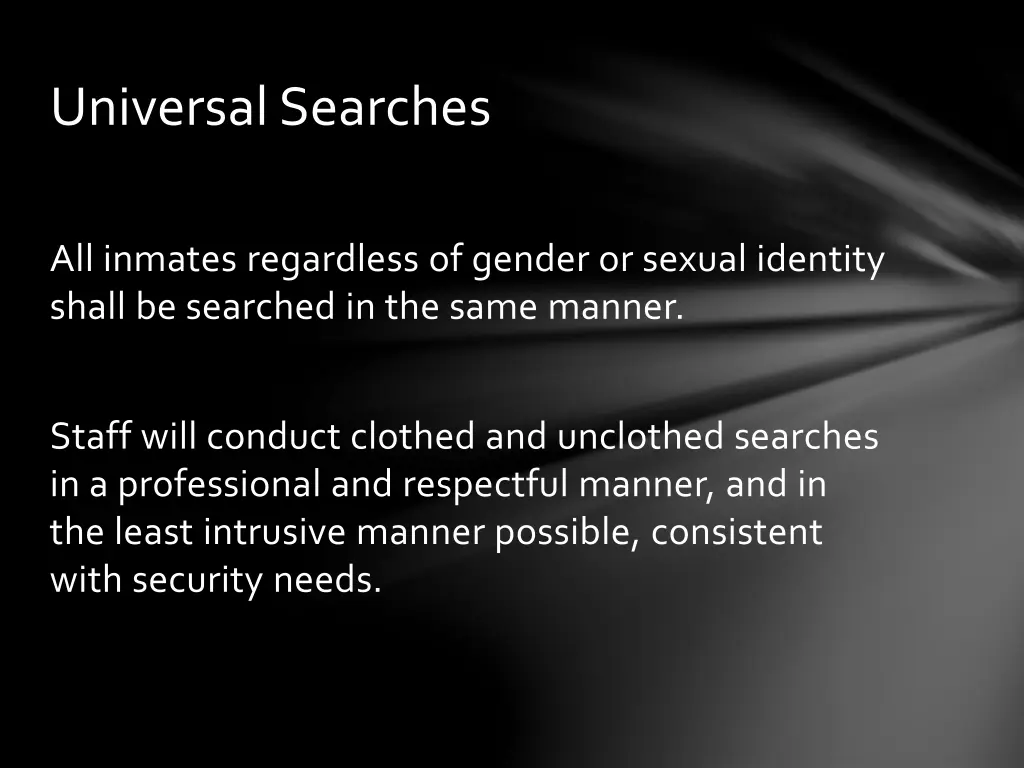 universal searches