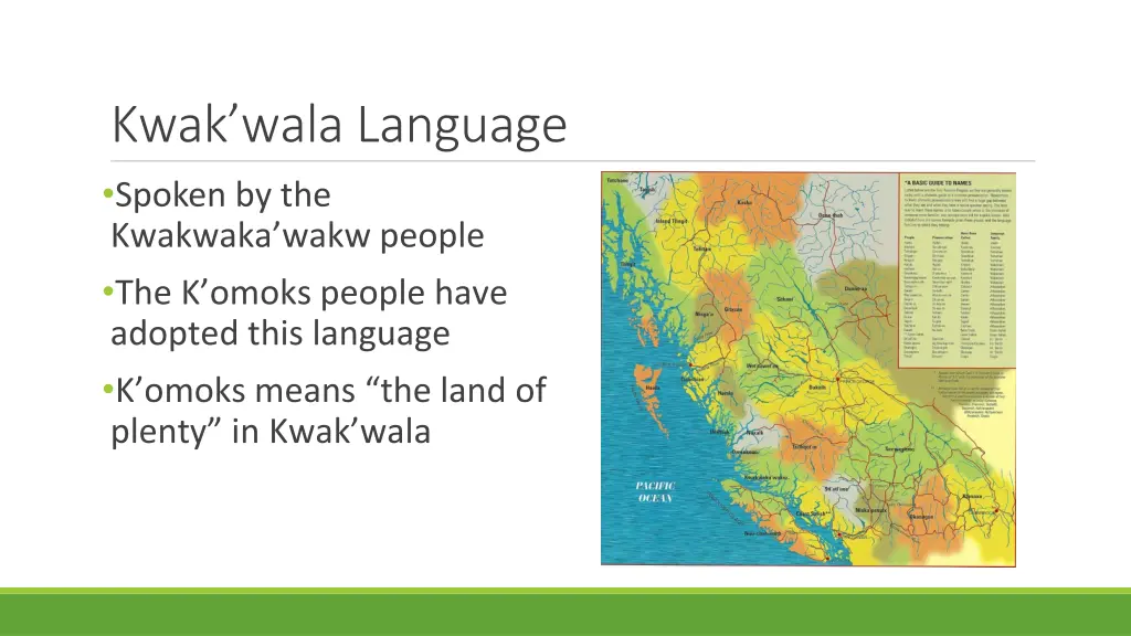 kwak wala language spoken by the kwakwaka wakw