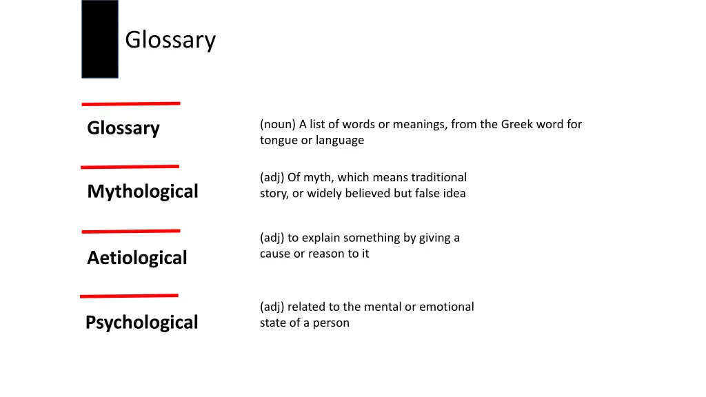 glossary