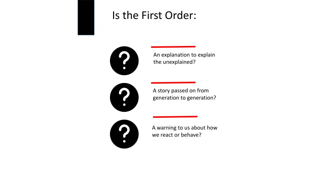 is the first order