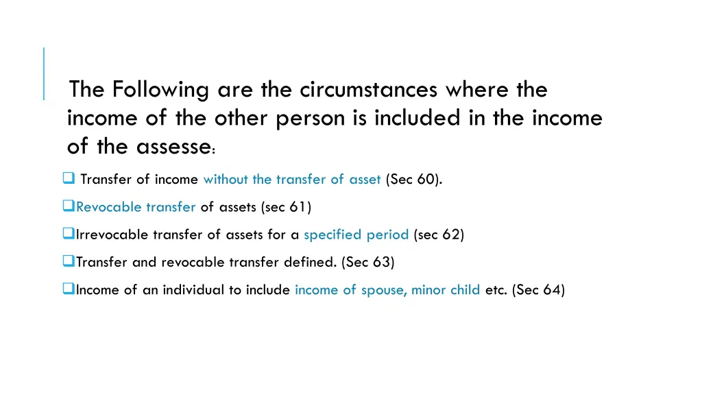 the following are the circumstances where