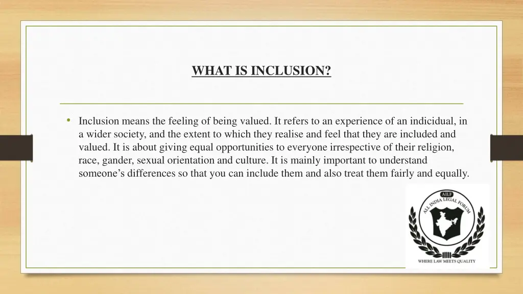 what is inclusion