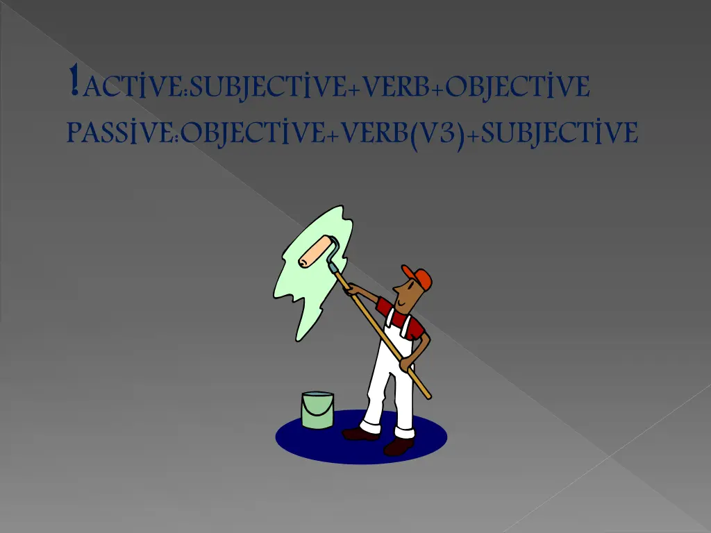 act ve subject ve verb object ve pass ve object