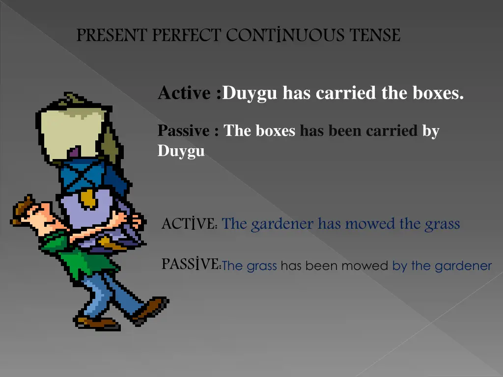 present perfect cont nuous tense