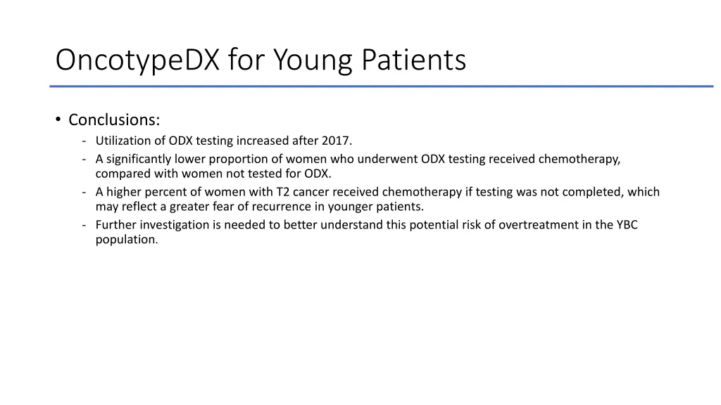 oncotypedx for young patients