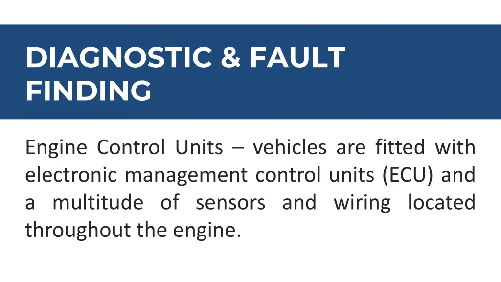 diagnostic fault finding