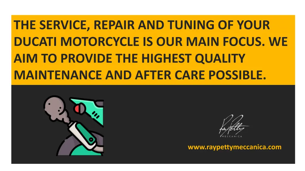 the service repair and tuning of your ducati