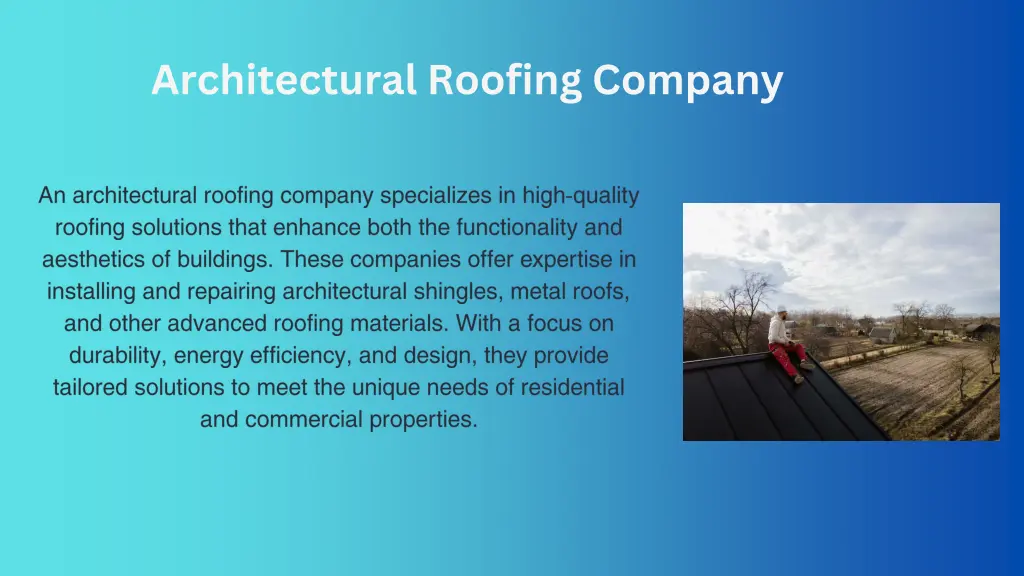 architectural roofing company