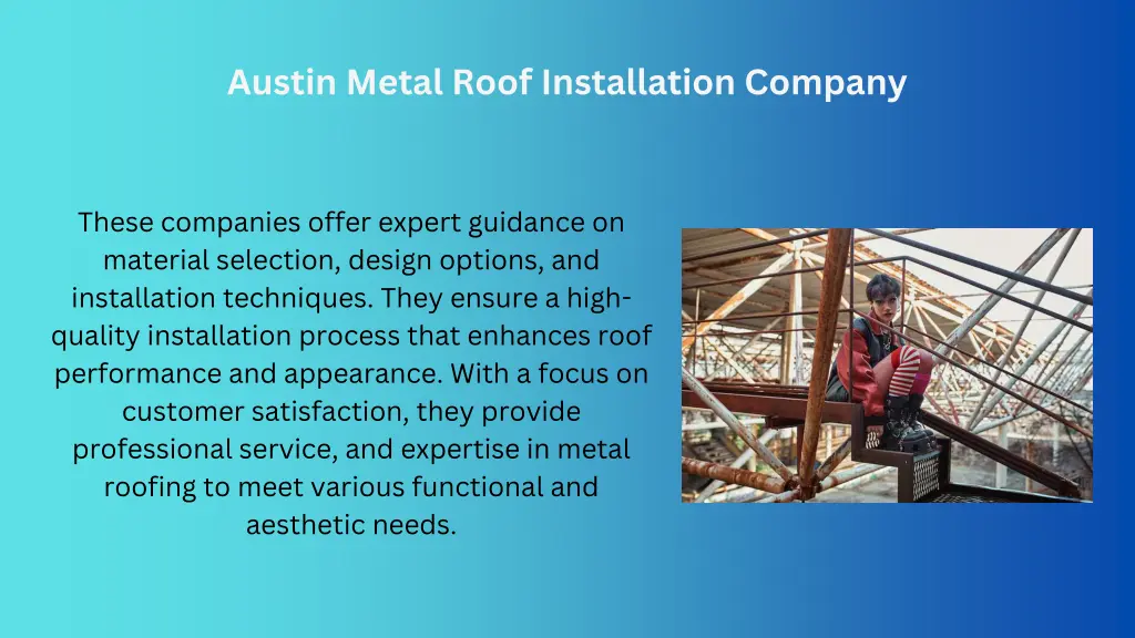 austin metal roof installation company