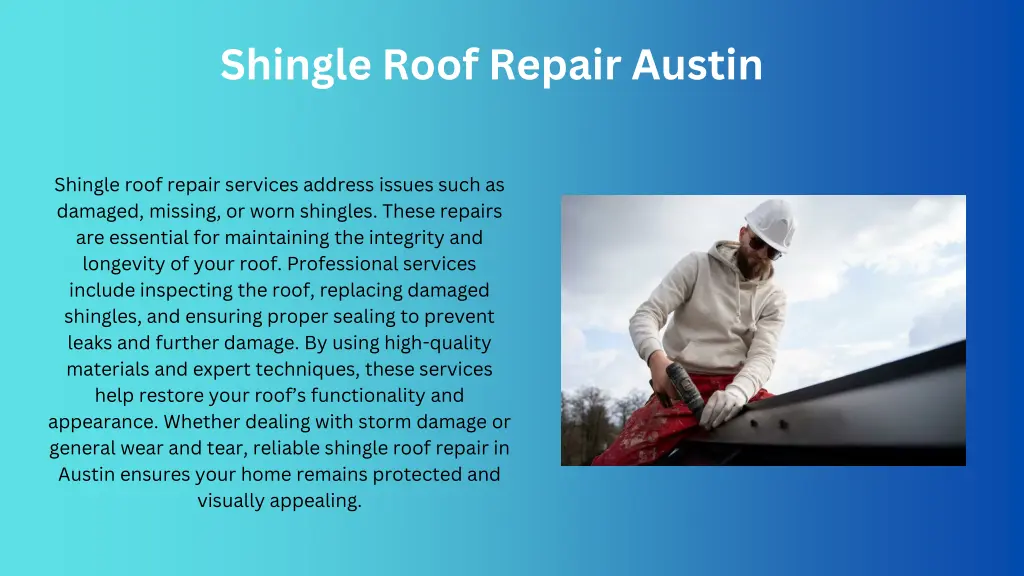 shingle roof repair austin