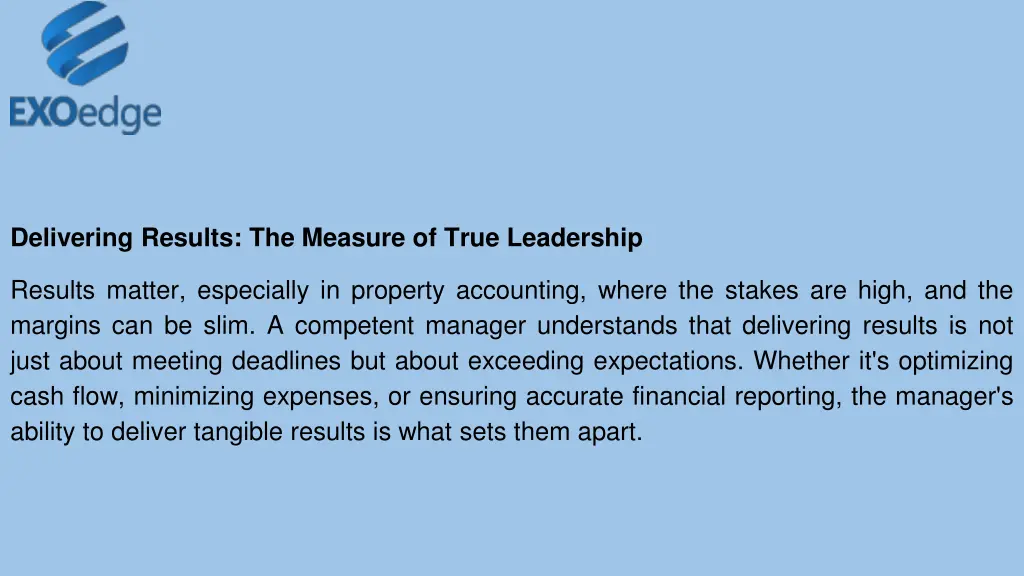 delivering results the measure of true leadership