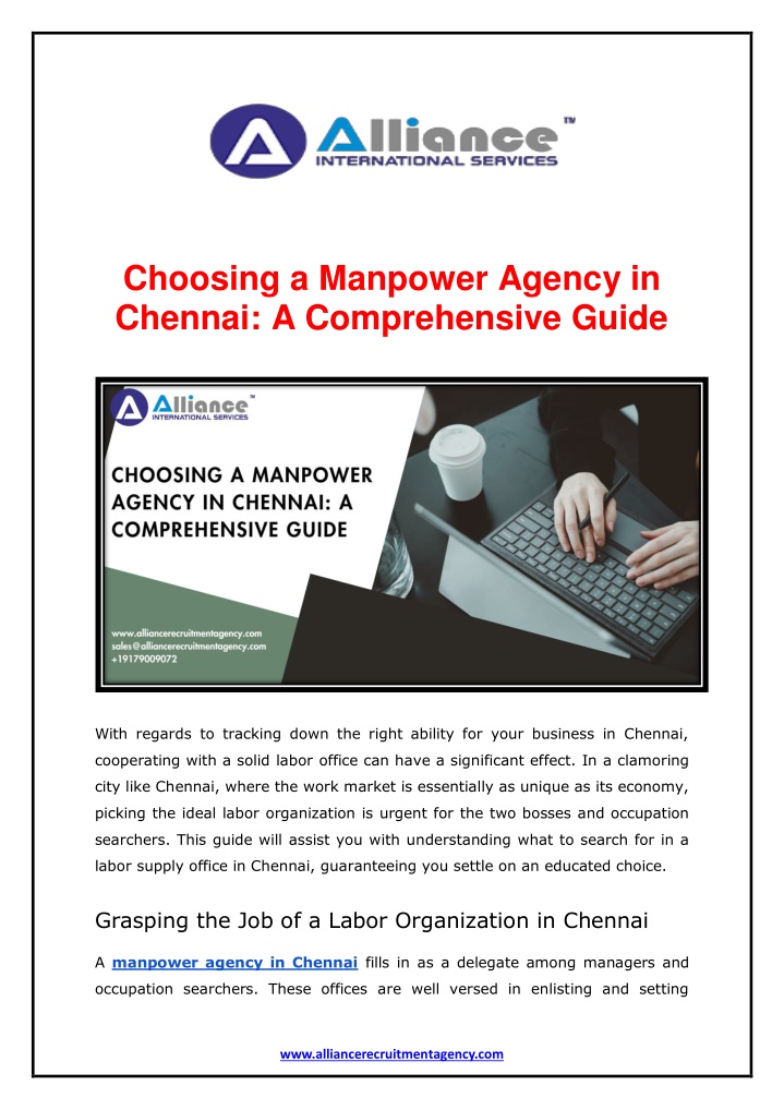 choosing a manpower agency in chennai