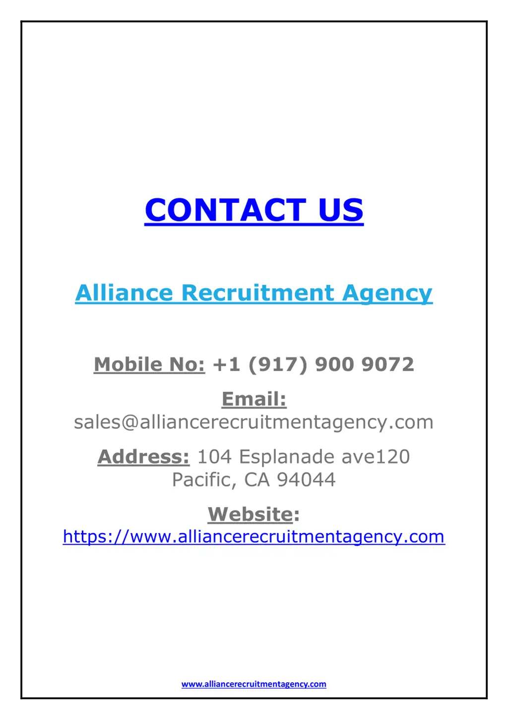 contact us