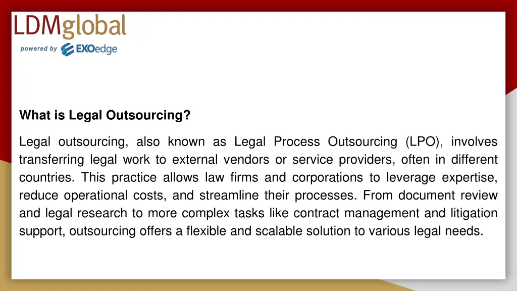 what is legal outsourcing