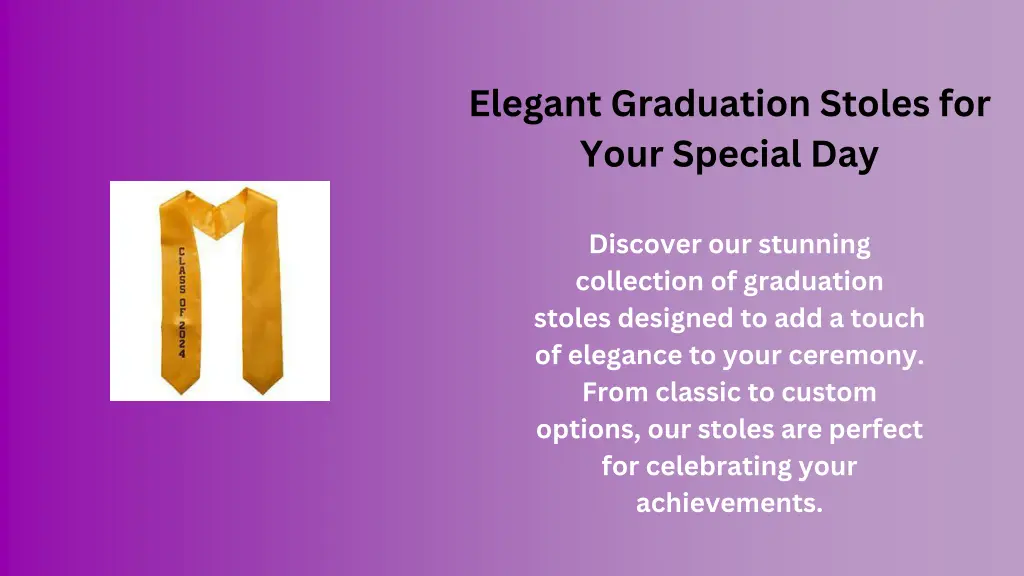 elegant graduation stoles for your special day