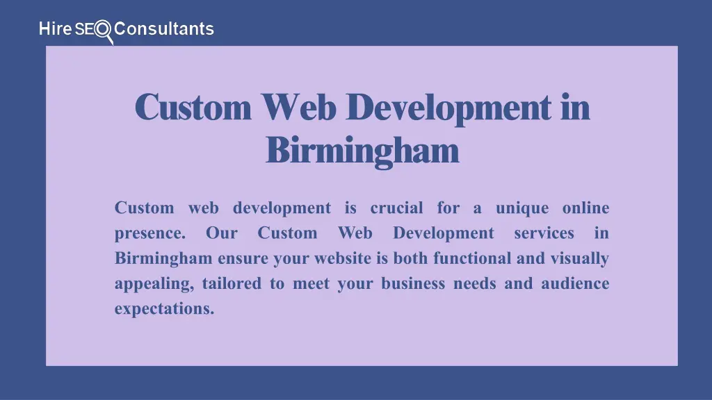 custom web development in birmingham