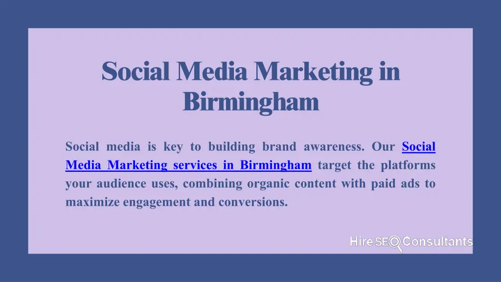 social media marketing in birmingham