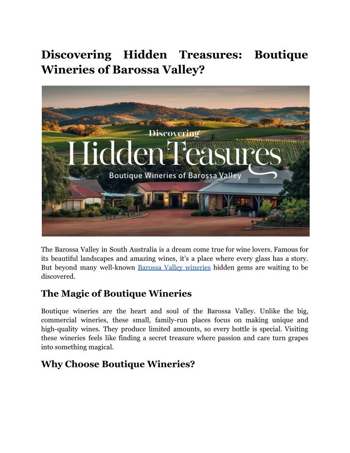 discovering wineries of barossa valley