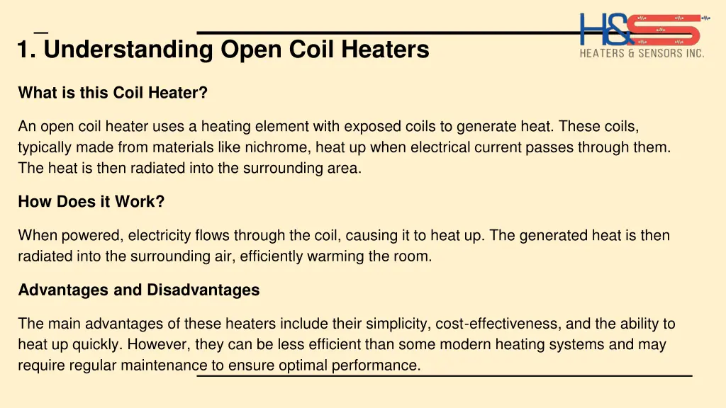 1 understanding open coil heaters