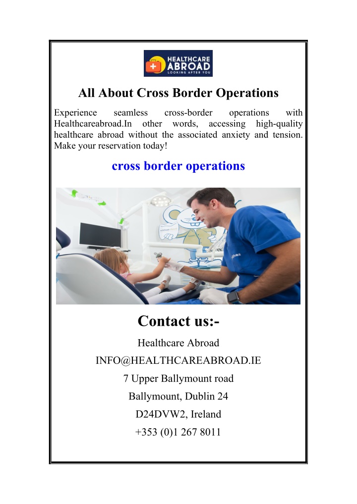 all about cross border operations