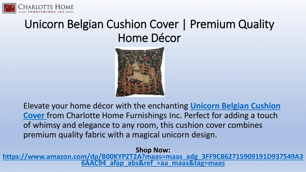 unicorn belgian cushion cover premium quality