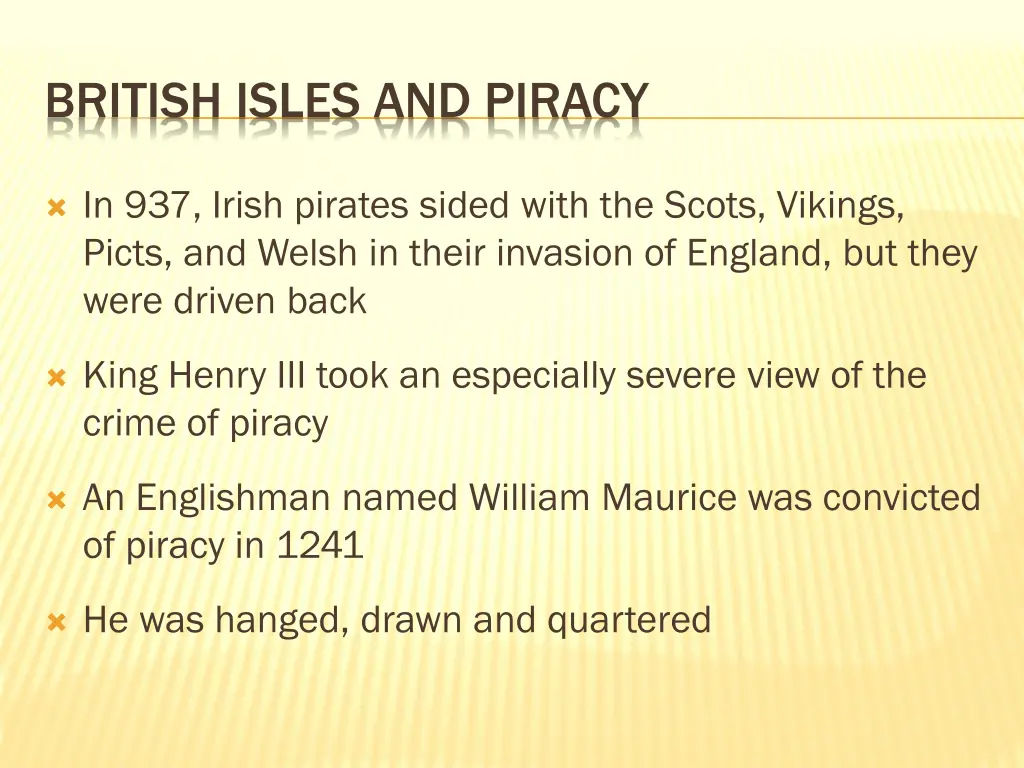 british isles and piracy