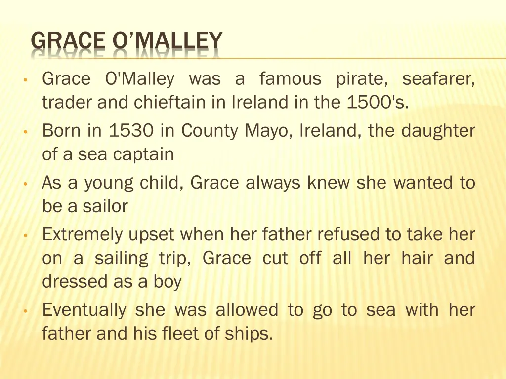 grace o malley