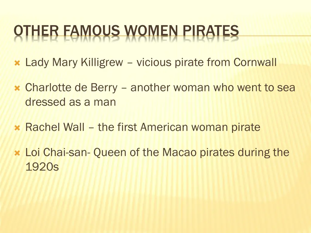 other famous women pirates