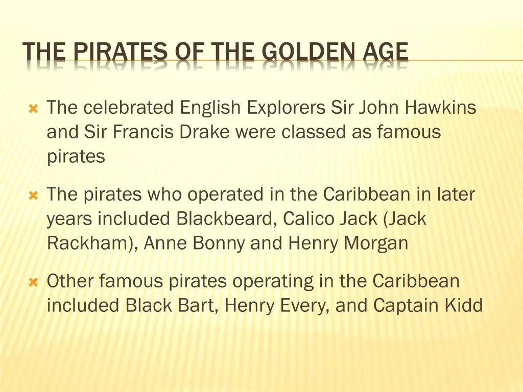 the pirates of the golden age