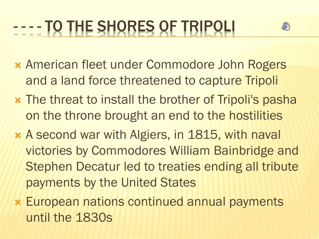 to the shores of tripoli