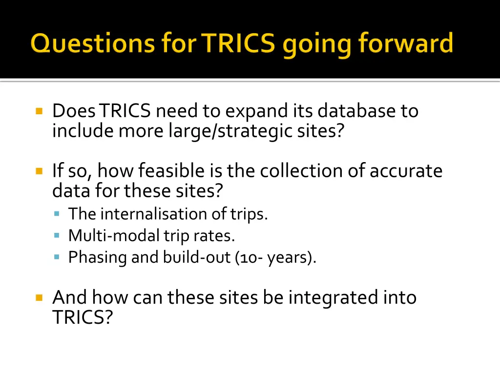 does trics need to expand its database to include