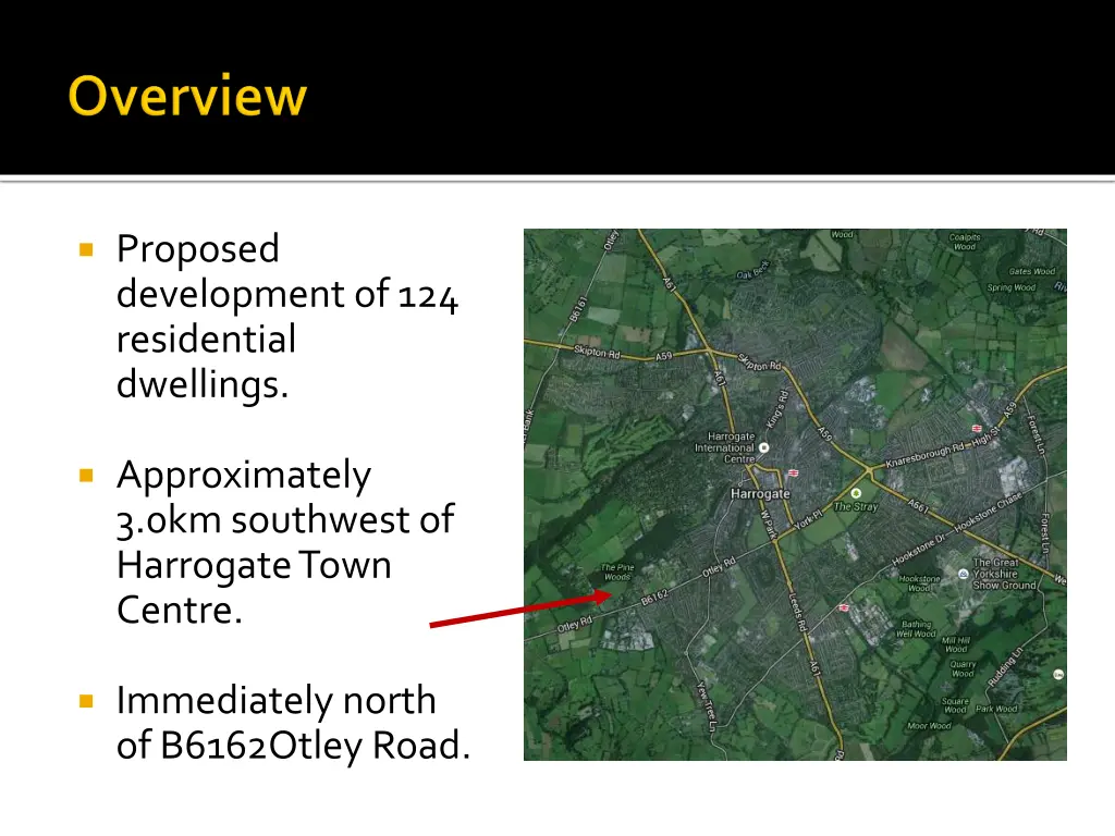 proposed development of 124 residential dwellings