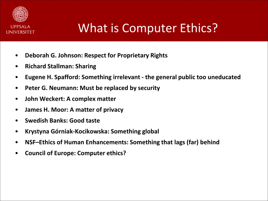 what is computer ethics