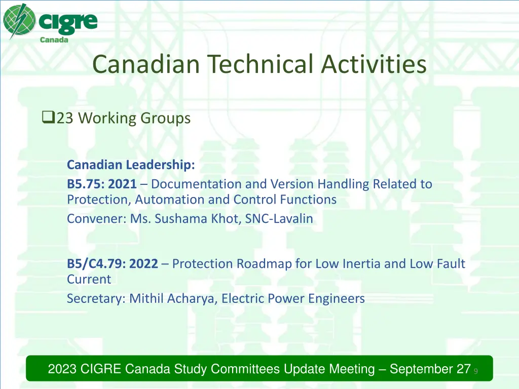 canadian technical activities