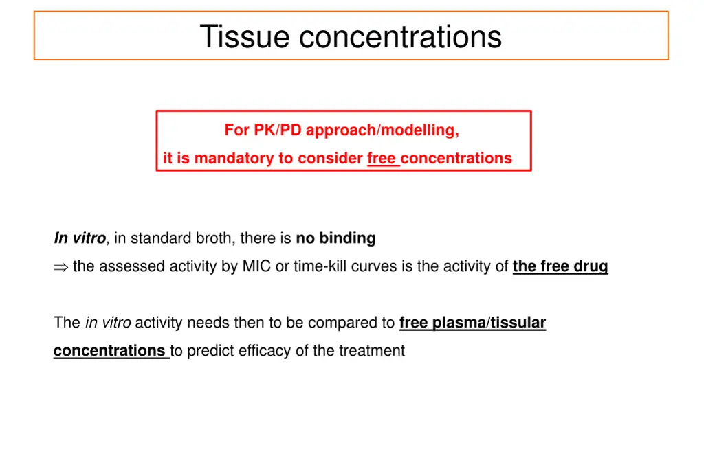 tissue concentrations