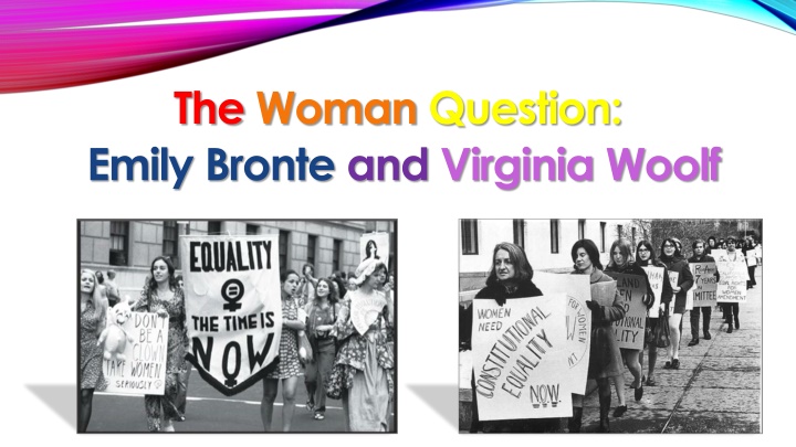 the woman question emily bronte and virginia woolf