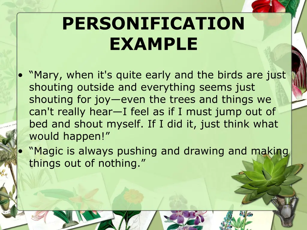 personification example 1