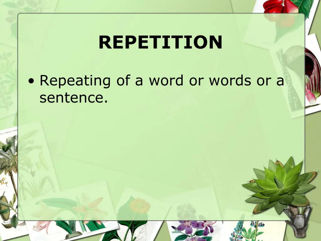 repetition