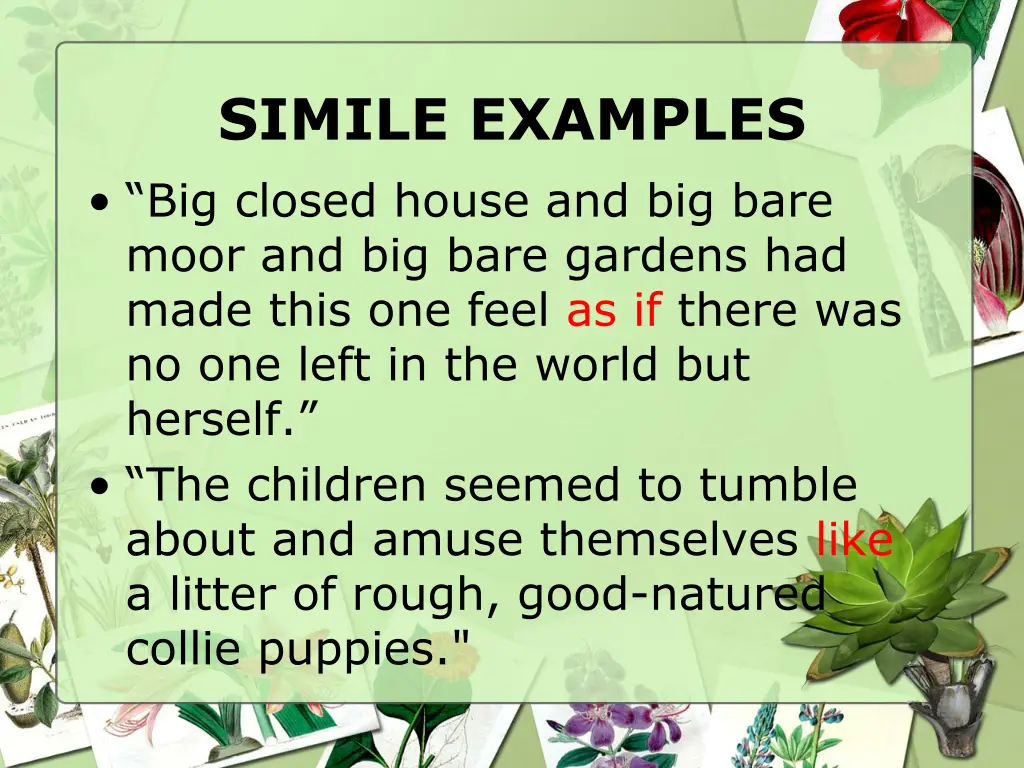 simile examples big closed house and big bare