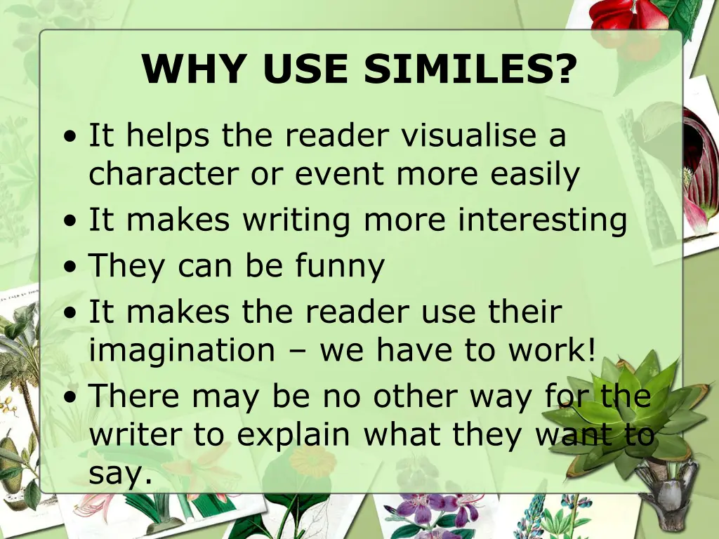 why use similes