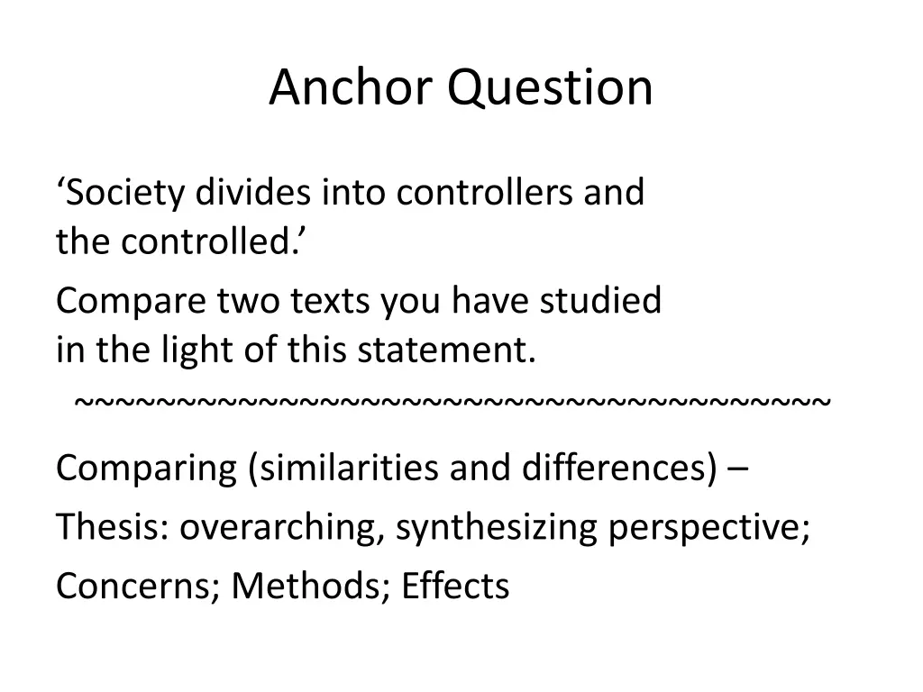 anchor question