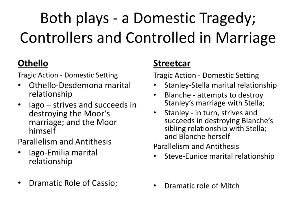 both plays a domestic tragedy controllers