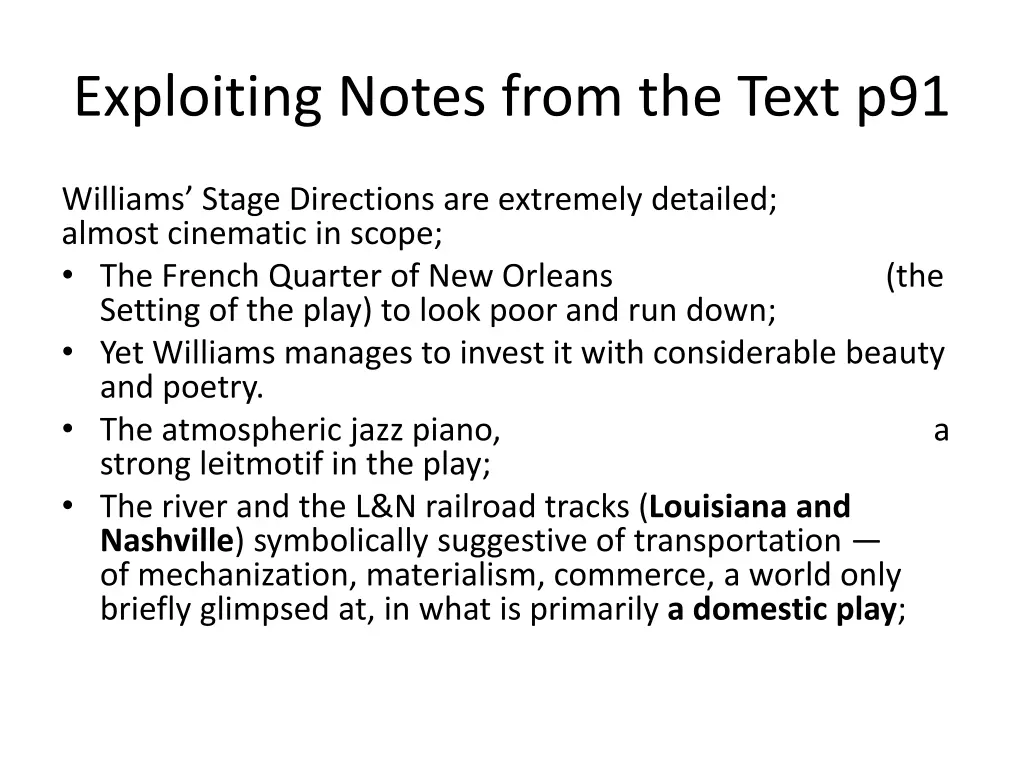 exploiting notes from the text p91