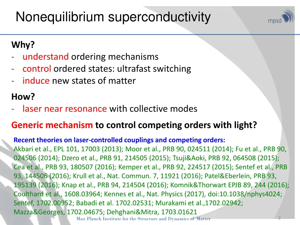 nonequilibrium superconductivity