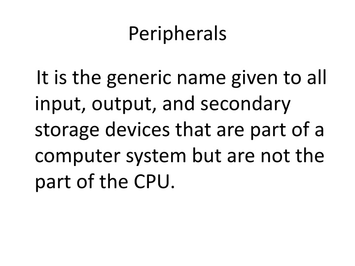 peripherals