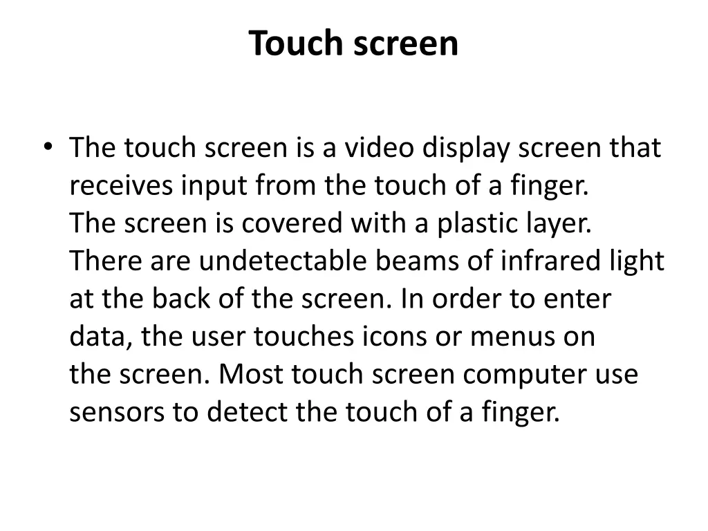 touch screen