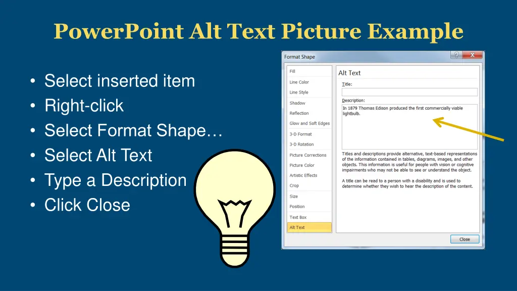 powerpoint alt text picture example