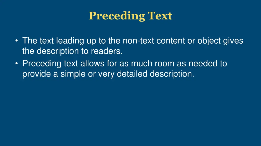 preceding text