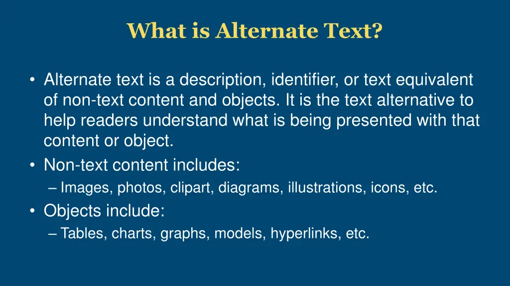 what is alternate text