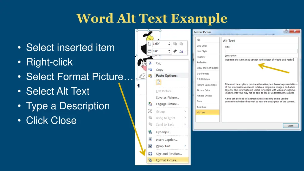 word alt text example